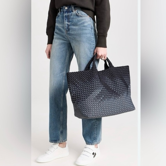NWT Naghedi St Barths Large Tote Basalt Black/Gray--Comes with Dust bag pouch - Picture 4 of 8